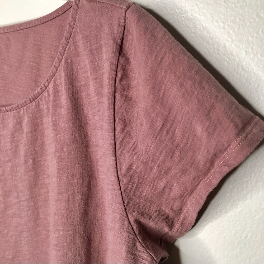 Garnet Hill Organic Cotton/Silk Peplum Tee
